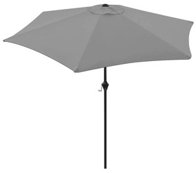LONGWELL INDUSTRIAL LTD Skladací záhradný slnečník 210 cm - šedý