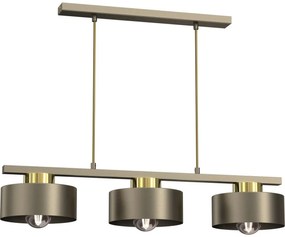 Luster na lanku MARTI 3xE27/15W/230V mosadz/zlatá