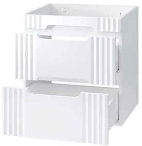 Koupelnová skříňka Fiji Lava se zápustným umyvadlem 60 cm bílá/dub coast evoke