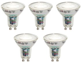 Sada 5 inteligentných LED žiaroviek GU10 50 mm číra 4,8 W 400 lm 1800 – 6500 K