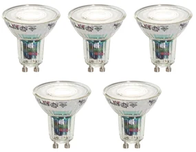 Sada 5 inteligentných LED žiaroviek GU10 50 mm číra 4,8 W 400 lm 1800 – 6500 K