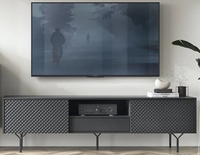 Široká TV skrinka Raven, čierna