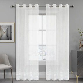 Záclona E6216 biely 160 Tovar na mieru