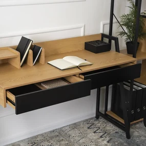 JAKS Písací stôl hnedý Cass 120 cm