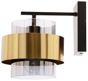 Nástenná lampa SPIEGA 1xE27/60W/230V zlatá/čierna