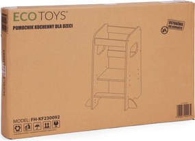 Montessori kuchynský pomocník nastaviteľná plošina pre dieťa ECOTOYS