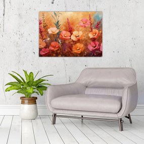 Obraz - Lúčne kvety, maľba (70x50 cm)