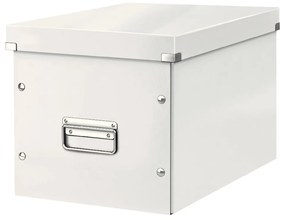 Biely kartónový úložný box s vekom 32x36x31 cm Click&amp;Store – Leitz