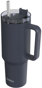 Nerezový termohrnček so slamkou Stream Black 1200 ml