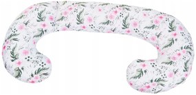 Tehotenský a dojčiaci vankúš BABYMAM PREMIUM 300 cm 3v1 - Kvety v záhrade