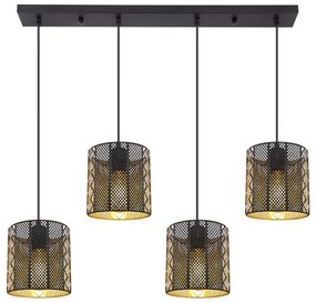 Globo 15450-4H - Luster na lanku ABINY 4xE27/60W/230V zlatá/čierna
