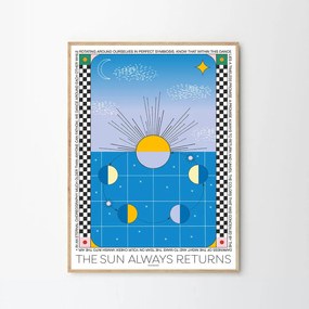 Moikka Plagát The Sun Always Returns by Signe Bagger A4 (21x27cm)