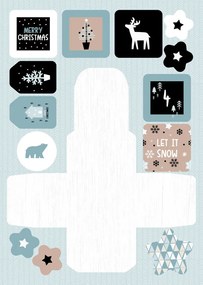 Adventný kalendár s vylupovacími obrázkami - Severské Vianoce