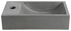 Tmavosivé betónové umývadlo 40x22 cm Crest – Sapho