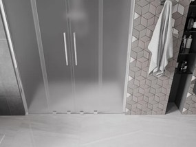 Mexen Velar Duo, posuvné sprchové dvere do otvoru 150 cm, 8mm sklo námraza, chrómová, 871-150-000-32-01