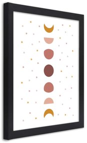 Gario Plagát Moon composition Farba rámu: Čierna, Veľkosť: 30 x 45 cm
