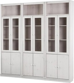 Biela vitrína z borovicového dreva 518x223 cm Anita – Støraa