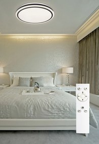 TOP LIGHT Svetlo stropné Onyx KM RC, Biela-Čierna