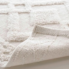 Biela kúpeľňová predložka 50x80 cm Gladis – douceur d'intérieur