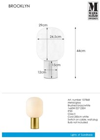 Markslöjd 107868 - Stolná lampa BROOKLYN 1xE27/60W/230V