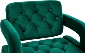 LuxuryForm DESIGN Stolička ADRIA VELUR na striebornom kríži - zelená