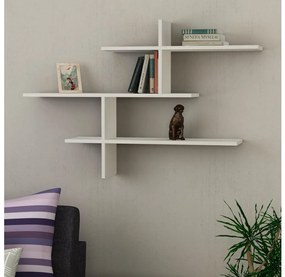 Nástenná polica LEO 80,5x123 cm biela
