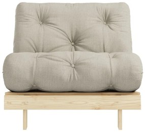 Rozkladacie kreslo s béžovým ľanovým poťahom Karup Design Roots Raw/Linen