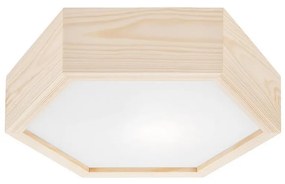 Lamkur Stropné svietidlo HEX NATURAL 1xE27/60W/230V pr. 32 cm borovica LA42671