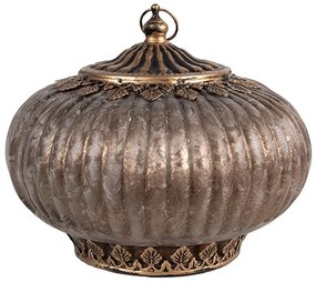 Ružová sklenená svietiaca LED lampáš Balli - Ø 17*14 cm