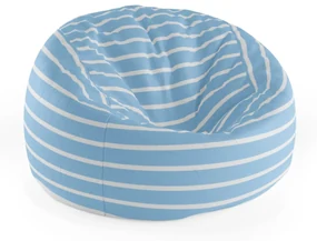 Sablio Sedací vak Cocoon Modrobílé pruhy - 115 x 75 cm x 45 cm