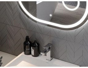 Mexen Umba, LED kúpeľňové zrkadlo s podsvietením a kozmetickým zrkadlom 80 x 60 cm, 6000K, ochrana proti zahmlievaniu, 9822-080-060-611-00