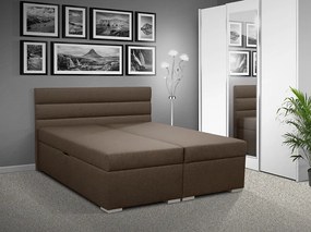 Čalúnená posteľ s úložným priestorom Bolero 160 Typ farebného prevedenia: Savana červená 60, Typ čela: C - LED osvětlení
