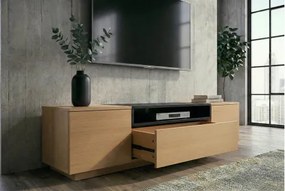 TV-skrinka 47811 Loft 160cm Prírodná/Čierna Dub Dyha  - Komfort-nábytok