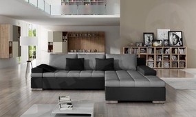 Rohová sedačka Kanton, Dostupné poťahy: ekokoža Soft 011 + Casablanca 2314 + Casablanca 2316, Strana: pravá