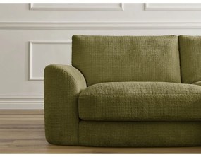 Khaki ženilková rohová pohovka (pravý roh/s leňoškou) Leonore – Bobochic Paris