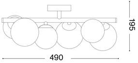 Ideal Lux - LED Prisadený luster PERLAGE 6xG9/3W/230V 49 cm zlatá/biela