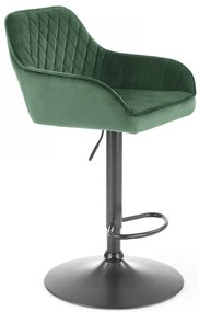 Barová stolička Telin tmavo zelená