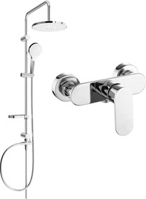 Mexen Erik sprchový set s dažďovou sprchou a sprchovou batériou Milo, chrómová, 71340205-00