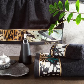 FROTÉ UTERÁK EVA MINGE15 SADA 1KS 30X50 CM, 1KS 50X90 CM, 1KS 70X140 CM ČIERNA