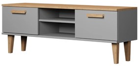 TV skrinka DENVER 120 cm sivá/dub hickory