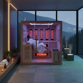 BPS-koupelny Kombinovaná sauna 2v1 HYD-7586 - Infrasauna + fínska sauna 180x160, 4-5 osôb