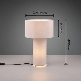 Svetlosivá stolová lampa (výška 40 cm) Bale – Trio
