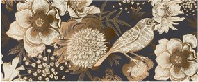 Obraz - Zlatá záhrada (120x50 cm)