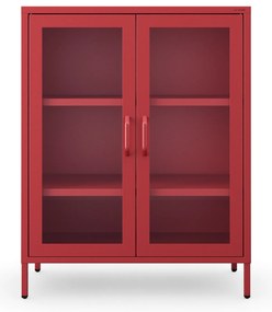 Vitrína GINA, 800 x 1015 x 400 mm, Modern: červená farba