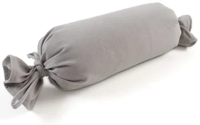Biante Vankúš valec bonbon Velur VLR-002 Svetlo sivý 15x40 cm