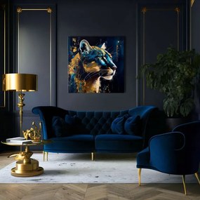 Dekoratívna maľba na plátne - PREMIUM ART - Silent Puma's Gaze