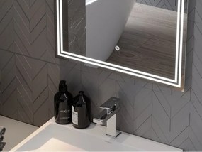 Mexen Taco podsvietené kúpeľňové zrkadlo 50 x 70 cm, LED 6000K, proti zahmlievaniu - 9805-050-070-611-00