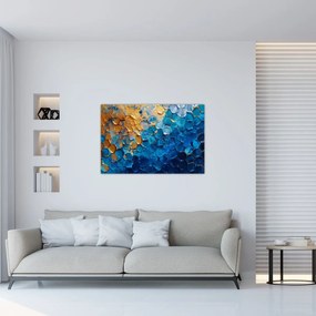 Obraz - Modrozlatá maľba (90x60 cm)