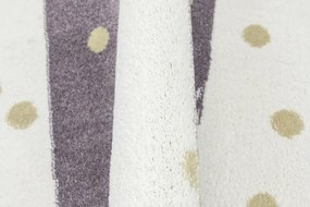 Koberec LIMA M044A krémový / fialový / zlatý polkruh