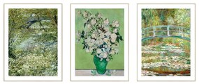 Obrazy v súprave 3 ks - reprodukcia 30x40 cm Van Gogh & Monet